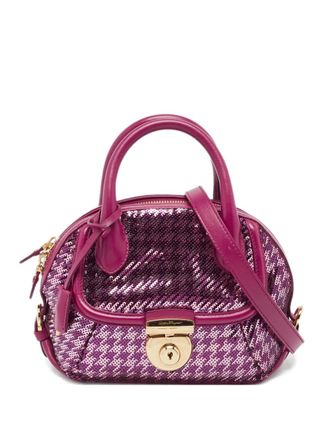 Ferragamo sequin satchel bag - Purple