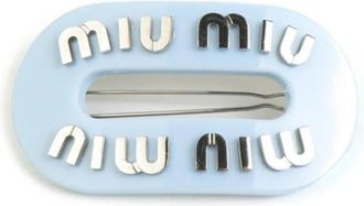 Miu Miu Pre-owned Silver hair-accessories - Dames - Vintage Accessoires - Blauw - ONE Size - Vintage