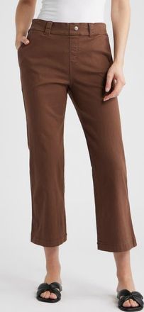 Hue Kick Flare Stretch Cotton Pull-On Pants in Shaved Chocolate at Nordstrom, Size X-Large