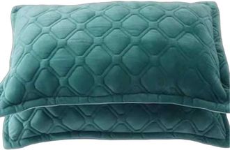 OEM Funda De Almohada - Terciopelo Cristal - 48x74 Cm - Verde Oscuro - 2 Unidades