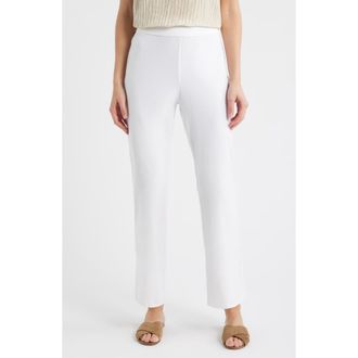Eileen Fisher Ankle Kick Pants in White at Nordstrom, Size Xx-Small