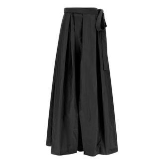 Pinko Maxi Skirts, female, Black, M, Raponzolo Long Taffeta Skirt