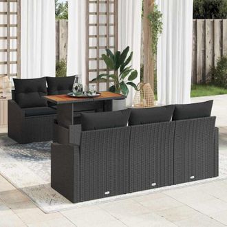 vidaXL Vidaxl - Conjunto De Comedor De Jard&iacute;n Negro, Marr&oacute;n 100 X 55 X 73 Cm