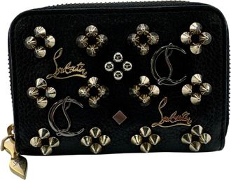 Christian Louboutin Black Leather Coin Purse/Coin Case (Pre-Owned)
