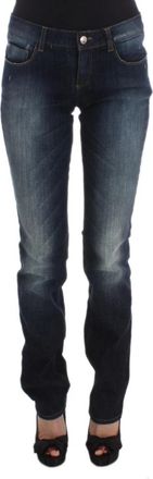 Costume National Slim Fit Blauwe Designer Jeans - Dames - Bootcut Jeans - Blauw - W26 - Katoen - Jeans