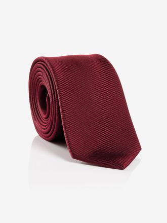 Monti Krawatte MONTI RAUL, Herren, rot (bordeaux), Seide, Krawatten Krawatte, aus reiner Seide mit edler Twill-Struktur - 7 cm breit
