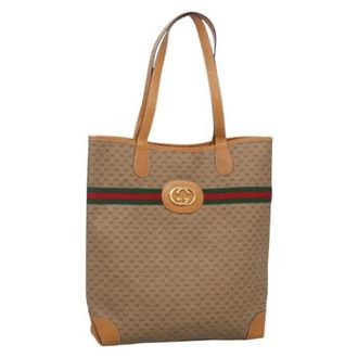 Gucci Pre-owned Leather gucci-bags - Dames - Vintage Shopper - Beige - ONE Size - Leer - Vintage