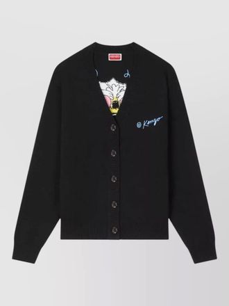 Kenzo rws wild tiger back embroidered cardigan