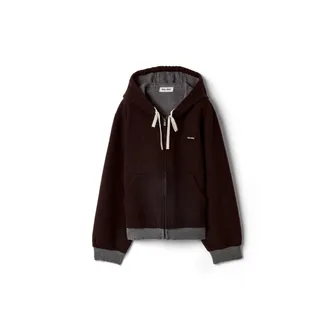 Miu Miu Washed Double Cashmere Blouson Jacket, Woman, Ebony/grey, Size 38