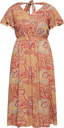 Usha Jurk met paisleyprint Dames Bordeaux veelkleurig