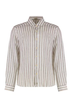 Sonrisa Beige Regular Stripes Shirt