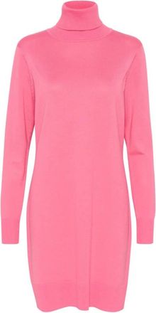 Saint Tropez Chateau Rose Rollneck Jurk - Dames - Kleedjes - Roze - XL - Kleedjes