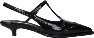 Miu Miu Damess Sandalen Leer Zwart/Ivoor