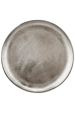 Ambia Home Dekoschale, Nickelfarben, Metall, Uni, rund, Lfgb, handgemacht, Dekoration, Dekoschalen