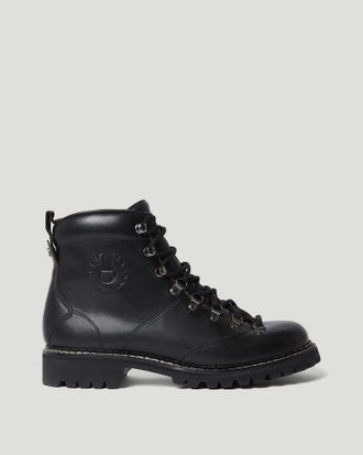 Belstaff Butler Boot Womens Polished Leather Black Size UK 3