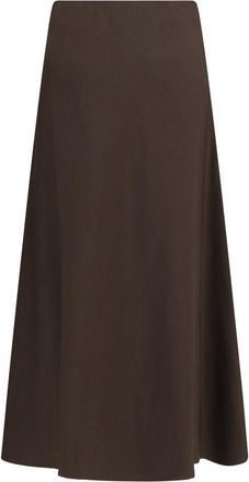 Brunello Cucinelli Virgin Wool Twill Skirt - Brown