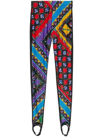 Pucci Leggings con staffa e stampa Festa - Nero