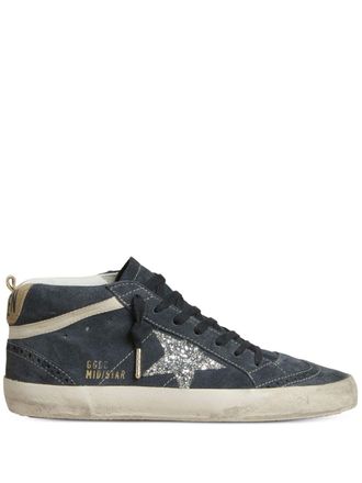 Golden Goose Suede Distressed Mid-Top Sneakers