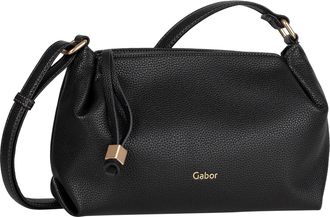 Gabor Umh&auml;ngetasche GABOR Telia, Damen, Gr. B/H/T: 28cm x 18cm x 9,5cm, schwarz, Polyurethan, clean, gepflegt, unifarben, Taschen Umh&auml;ngetasche, dezente Fal