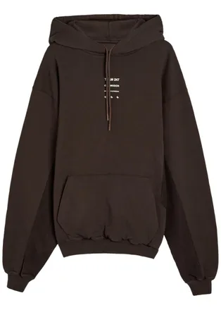 Represent 247 Uprising Hooded Cotton Sweatshirt - Brown - XL
