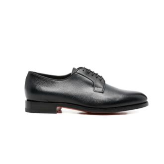 Santoni Business Shoes, male, Blue, Size: 10 1/2 US Derby Shoes