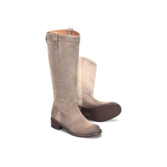 S&ouml;fft Womens Taryn Waterproof Suede Riding Boots In Mushroom