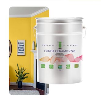 OEM Pintura Cer&aacute;mica Para Paredes, Lavable, Amarilla, 5 L, Resistente A Las Manchas