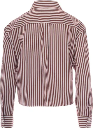 Max Mara Womens Shirt Panetto Terracotta Terracotta-Pink-Off Cotton Terracotta/pink/off