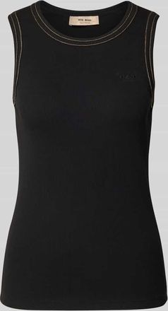 Mos Mosh Tanktop mit Logo-Stitching Modell Ara in Black, Gr&ouml;&szlig;e XL