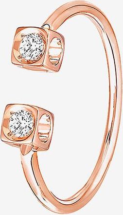 Dinh Van Roségold-Ring mit Diamanten Le Cube PM