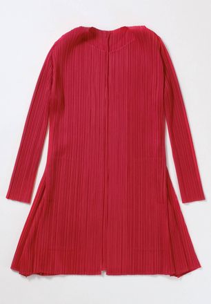 Issey Miyake Womens Pleats Please Ol&eacute; Jacket In Red