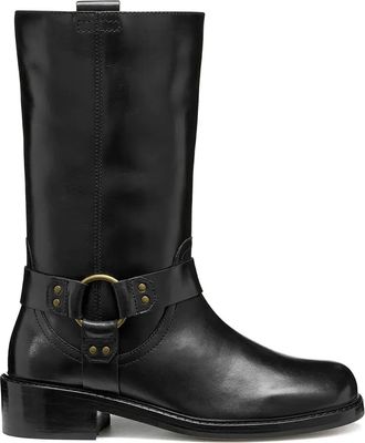 Geox Stivali Nalvia in pelle 45mm - Nero