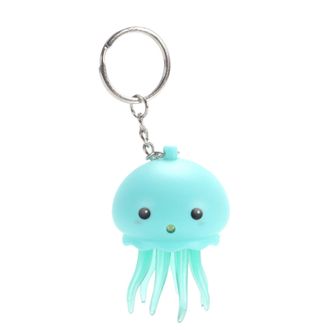 Generic Glow in the Dark Jellyfish Keychain Novelty Pendant Keyrings Car Keys Bag Octopus Toy Keychain Key Holder