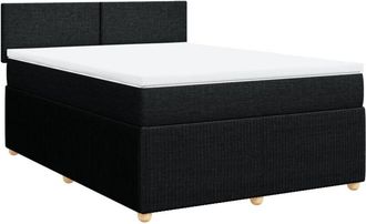 vidaXL Vidaxl - Cama Box Spring Con Colch&oacute;n Tela Negro 140x200 Cm