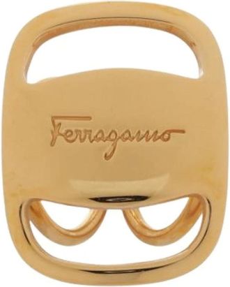 Ferragamo Pre-owned Anello per foulard - - Pre-owned - Donna - Giallo - ONE SIZE