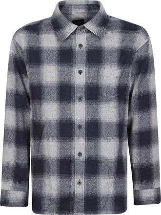 A.P.C. Malaury Plaid Button-Down Wool-Blend Casual Shirt