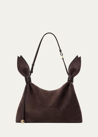 Loewe Scarf Medium Suede Shoulder Bag