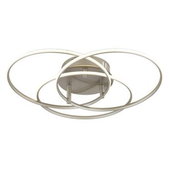 Netlighting Kombos 45.6cm Semi Flush Ceiling Light Nickel Matt 3x LED 4000K in Grey