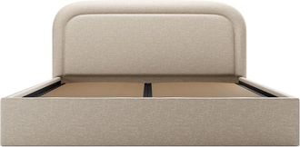 Vente-Unique Canapé abatible de 180 x 200 cm - Tela jaspeada - Beige - FIREZA II