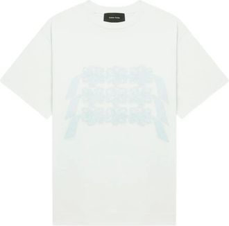 Simone Rocha T-shirt met bloemenprint - Blauw
