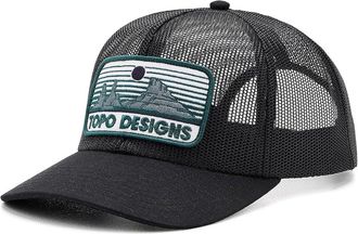Topo Designs Corduroy Trucker Hat - Alpine View Caps Black, Cotton