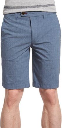 Ted Baker Erupten Print Stretch Cotton Shorts in Blue at Nordstrom, Size 34