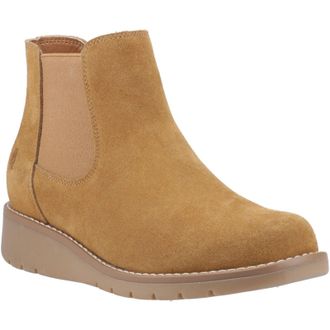 Hush Puppies Leonie Suede WoMens Tan Flat Chelsea Boots - Size UK 3