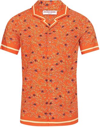Orlebar Brown Mens Hibbert Wonder Shirt In Havana Sun