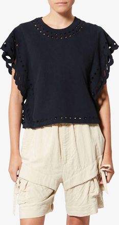 Isabel Marant Odyle Top In Faded Black
