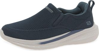 Skechers Mens Slade Royce Slip-On Sneakers, Navy Knitted Mesh, 10 UK