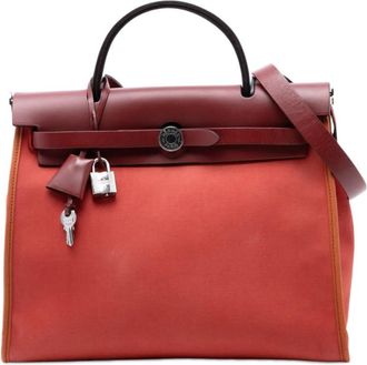 Herm&egrave;s Pre-owned Hermes Toile Herbag Zip 31 Ladies Q0819OXTJS0JVXD5