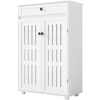 Levede Levede Shoe Cabinet 5-Tier Door Entryway Storage Rack Organizer Cupboard White