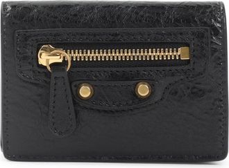 Balenciaga Le City Mini Wallet - Dames - Portefeuilles - Zwart - ONE Size - Leer - Accessoires