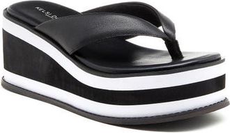 Kelsi Dagger Gigi Platform Wedge Flip Flop in Black at Nordstrom, Size 8.5